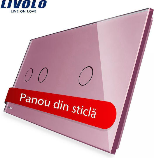 Livolo Berührungswandschalter Zwei-Wege Rosa