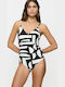 Summer Allure Op 01 Swimsuit With Light Padding Black-White