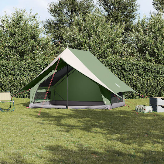vidaXL Καλοκαιρινή Σκηνή Camping Πράσινη για 5 Άτομα 315x286x185εκ.