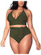 Set Bikini Ψηλόμεσο Olive