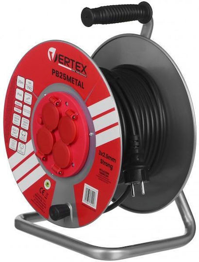 Vertex Cablu de prelungire cu cablu de 25m Roșie