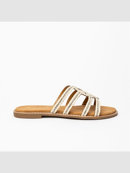Flache Sandalen für Damen in Weiß Farbe