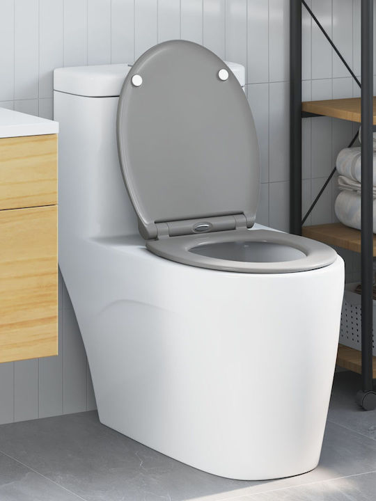vidaXL Toilettenbrille Soft-Close Kunststoff Gray