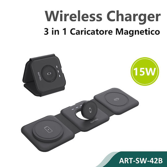 SiiPro Magsafe Ladegerät 15W Stromlieferung Schwarzs (SW-42B)