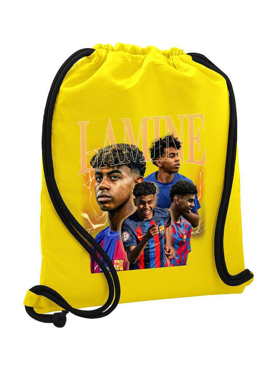 Lamine Yamal Fcb Backpack Pouch Gymbag Yellow P...