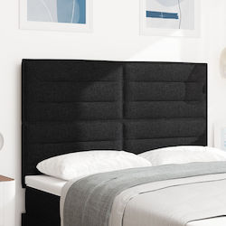 vidaXL Fabric Bed Headboard Black 160x128cm