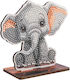 Set Pictură cu Diamante Craft Buddy Crystal Art Buddies Elefant 7 Piese