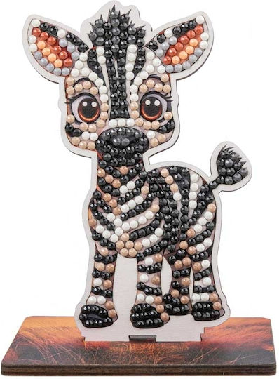 Комплект за диамантено рисуване Craft Buddy Crystal Art Buddies Зебра 7 части