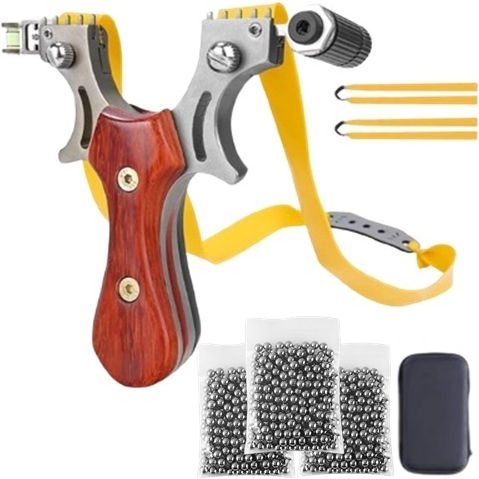 Set de Cărucior din Metal Tăiat cu Laser 300 Bile Metalice 10 mm 12 cm Mâner din Lemn cu Ciucure Carcasă Maro Inclusă