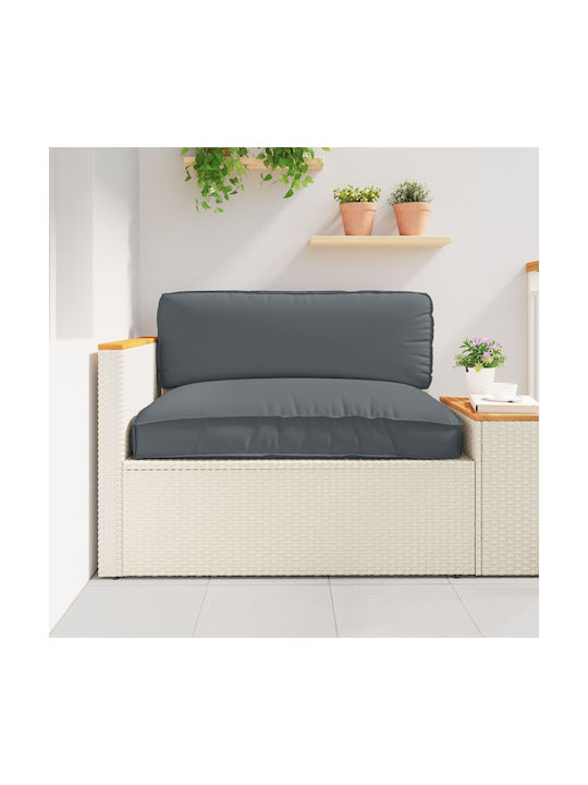 vidaXL Wasserdichtes Sitzbank-Kissen Palette Anthrazit 80x120cm