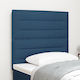 vidaXL Fabric Bed Headboard Blue 90x88cm