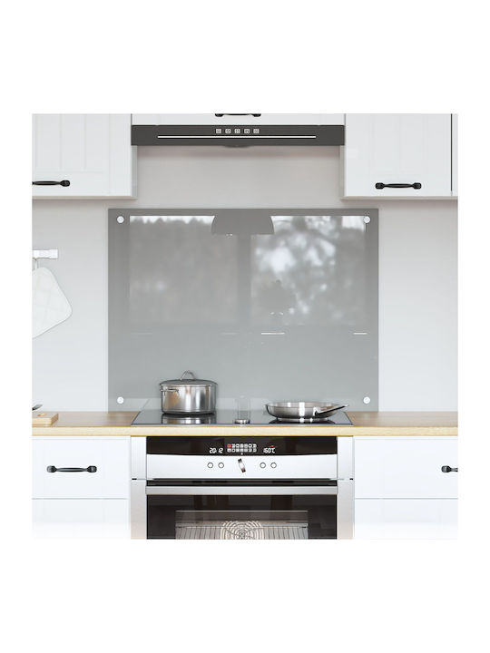 vidaXL Spătar Rectangular din Sticlă Gri Deschis 80x60cm 42001231