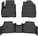 Frogum Set of Front and Rear Mats 3pcs for Hyundai Kona 2018-2023 Black