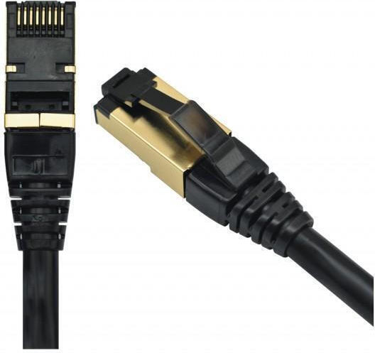 Emtex U/UTP Кат.8 (40Gbps) Мрежов Кабел Ethernet 5м Черен