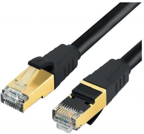 Emtex S/FTP Cat.7 (10Gbps) Cablu de Rețea Ethernet 1m Negru