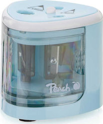 Peach Elektrische Doppelter Anspitzer Trommel Blau
