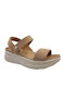 Flache Sandalen für Damen in Braun Farbe
