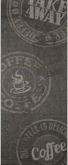 Viokarpet Covoraș de Bucătărie Tip Alergător Dark-grey 80x200εκ.