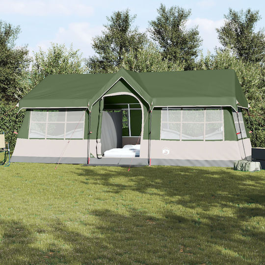 vidaXL Green Camping Tent for 12 People 622x295x238cm