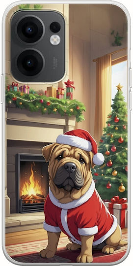 Xmas Animals Dog Oppo Reno 13 F 5g Flexible TPU Transparent Silicone