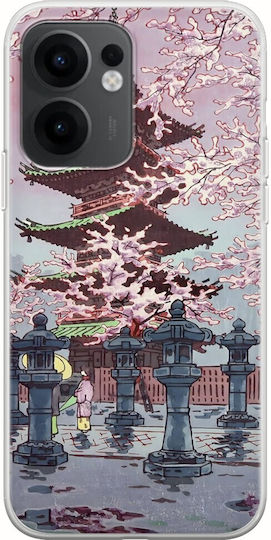 Ukiyo-e Cherry Blossom Oppo Reno 13 F 5g Flexible TPU Transparent Silicone