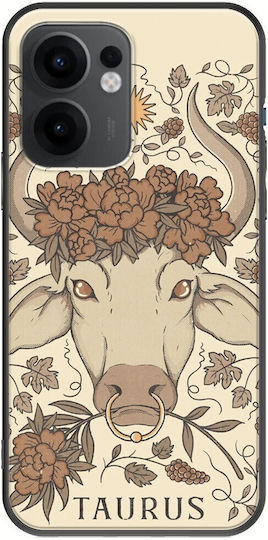 Zodiac Taurus Oppo Reno 13 F 5G Black TPU Black Silicone
