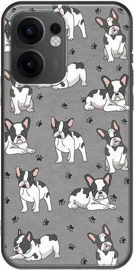 French Bulldog Oppo Reno 13 F 5g Black TPU Black Silicone