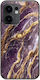Cracked Marble Purple Gold Oppo Reno 13 F 5g Black TPU Black Silicone