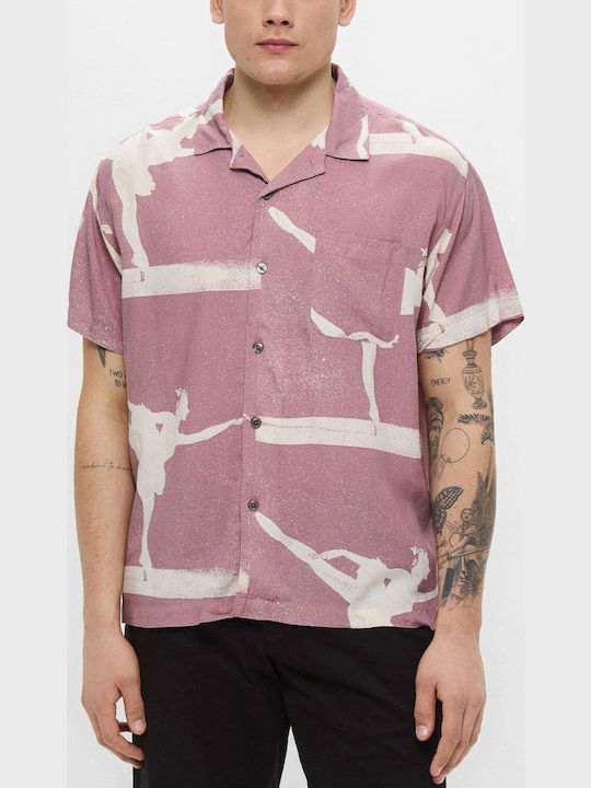 Obey Jacques Woven Tricou Mauve Obey Jacques Woven Tricou Mauve