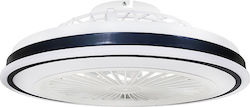 Optonica Ceiling Fan 48cm with Light Fixture White
