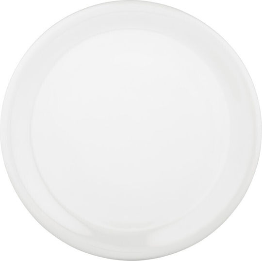 By Bone White Plate Shallow made of Porcelain White with Diameter 21cm 12pcs