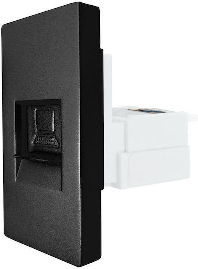 Luxion Cat6 Rj45 Интернет гнездо модул 1м черен