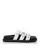 Leder Flache Sandalen für Damen Weiß
