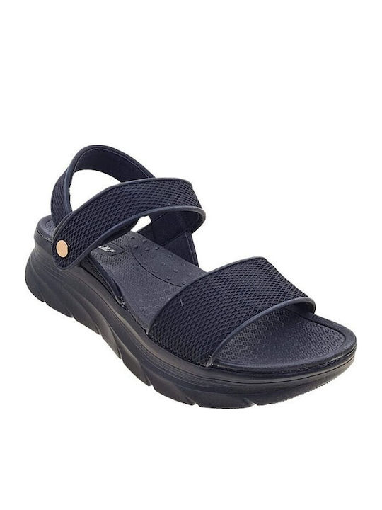Γυναικεία Ανατομικά Σανδάλια Flatforms Μαύρα
