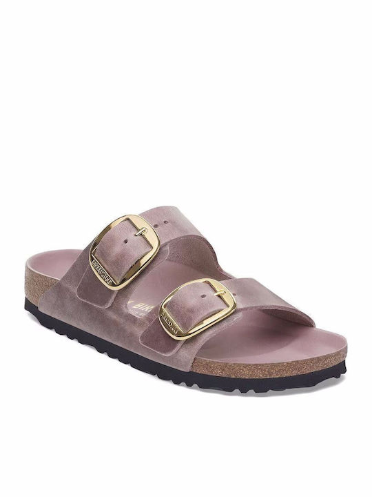 Birkenstock Big Buckle Δερμάτινα Σανδάλια Μωβ