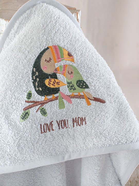 Rythmos Baby-Badetuch mit Kapuze 75x75cm