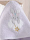 Rythmos Βρεφική Κάπα-Μπουρνούζι με Κουκούλα Pearl Pearl 75x75εκ.