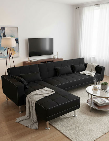 Micha Ecke Sofa Sofa 300x112x76cm. Black/Grey