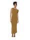 Kynthia Summer Maxi Knitted Dress Khaki