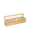 Relaxdays Caseta Pentru Ceai Cu Capac Din Lemn Bej 9x9x44cm