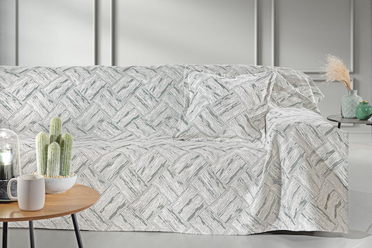 Guy Laroche Покривка За Двуместен Диван Шенил 180x250см Зелен