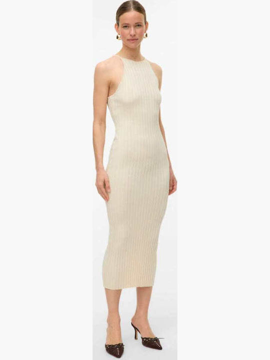 Vero Moda River Summer Midi Dress Beige