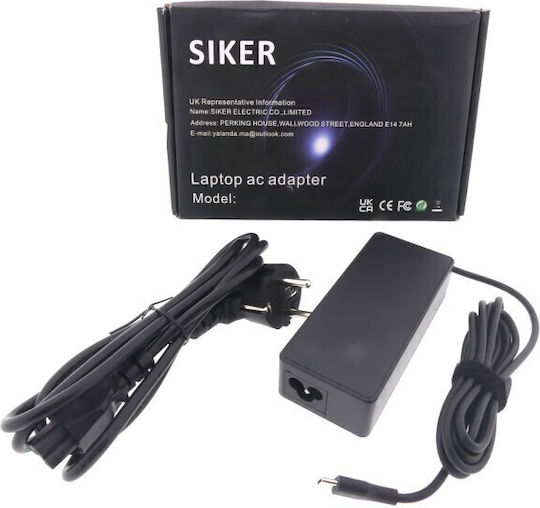 Зарядно устройство за лаптоп Siker 65W 19.5V 3.33A захранващ адаптер за HP