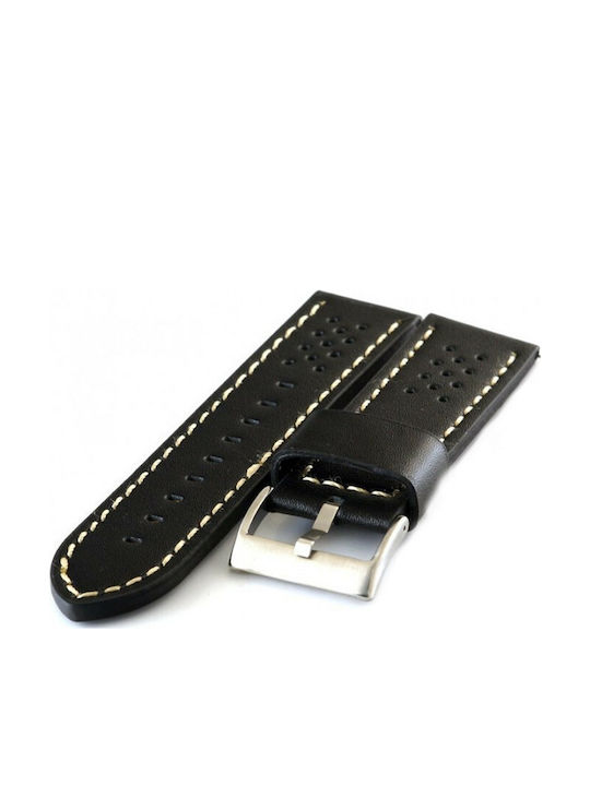 Diloy Straps Кожена каишка Черен 20мм