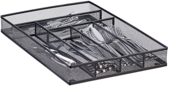 Relaxdays Tăvi Pentru Tacâmuri De Sertar Metalică 40.6x28.6x5.1cm Neagră Relaxdays Tăvi Pentru Tacâmuri De Sertar Metalică 40.6x28.6x5.1cm Neagră