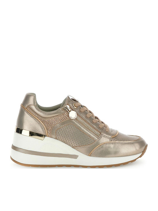 1 Laminated Sneakers Beige - Gold