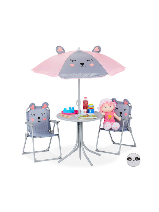Relaxdays Kinder Tische mit Kunststoff Lila Rel...