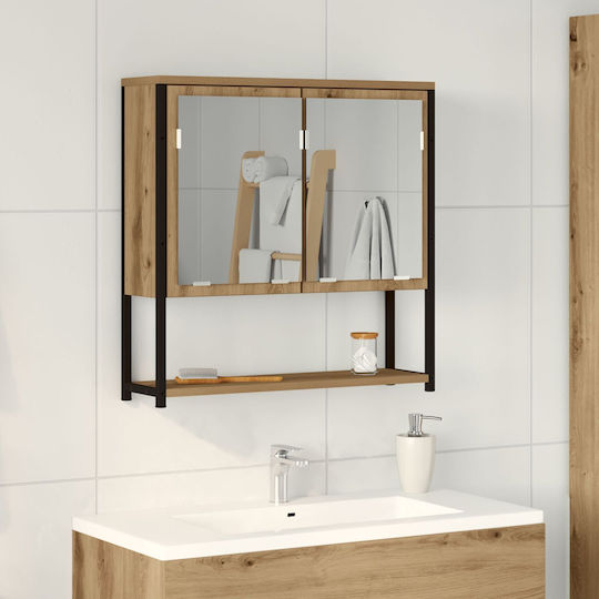 vidaXL Rectangular Bathroom Mirror made of Stainless Steel 60x16cm Brown