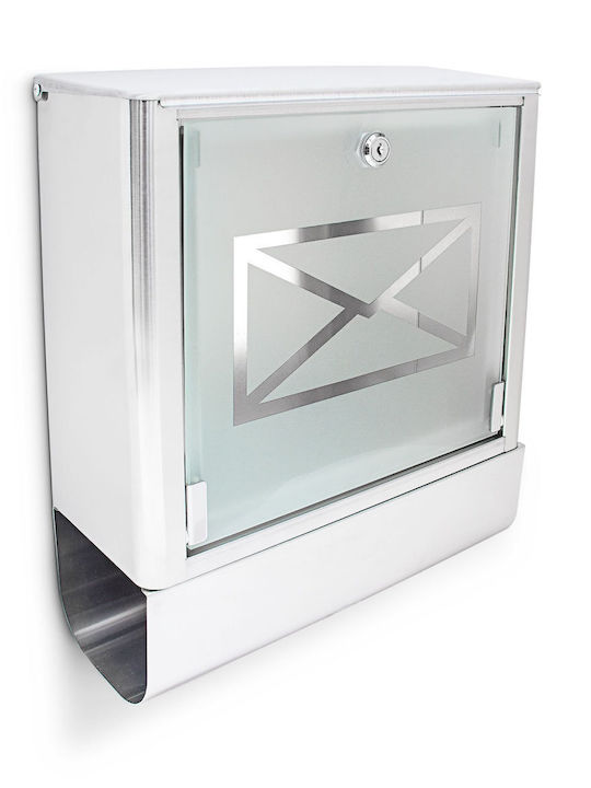Relaxdays Cutie Poștală pentru Exterior Inox în Culoarea Gri 40x35x14cm