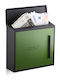 Relaxdays Cutie Poștală pentru Exterior Metalic în Culoarea Verde 33x35cm